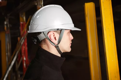 Neo Tools Védősisak állszíjjal, fehér