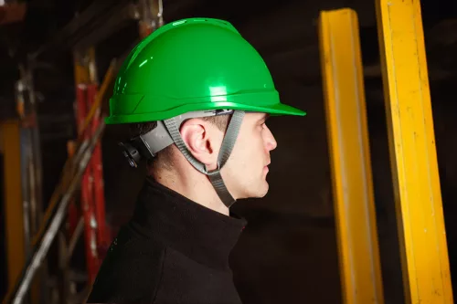 Neo Tools Védősisak állszíjjal, zöld