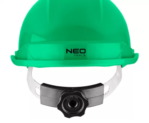 Neo Tools Védősisak állszíjjal, zöld