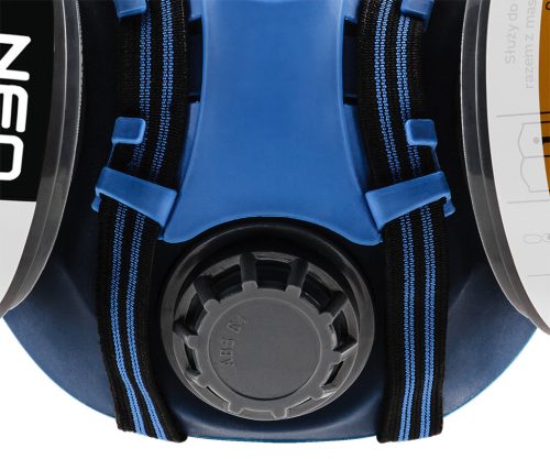 Neo Tools Szilikon félmaszk készlet, 2db szűrővel, A1P2, szerves gázok és por, füst, köd, aeroszolok ellen