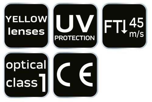 Neo Tools Védőszemüveg, sárga lencse, F osztályú védelem