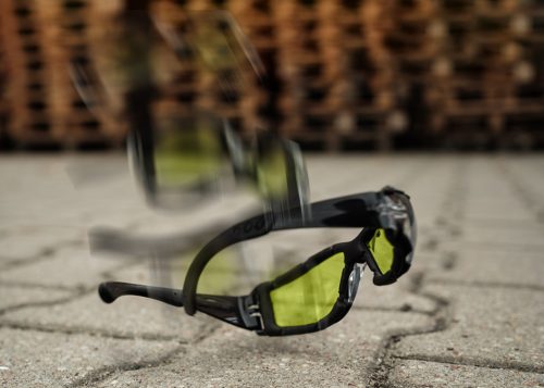 Neo Tools Védőszemüveg, polifoam porvédő peremmel, sárga lencsékkel, F osztályú ellenállósági osztályú