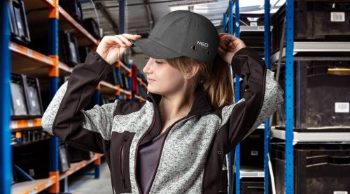 Neo Tools Munkavédelmi baseball sapka, merevítettl, szürke, CE