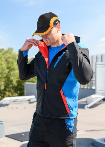 Neo Tools Munkavédelmi baseball sapka, merevítettl, fekete és narancssárga, CE