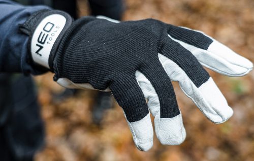 Neo Tools Munkakesztyű sertés színbőr, tépőzáras, 2121x, 8"