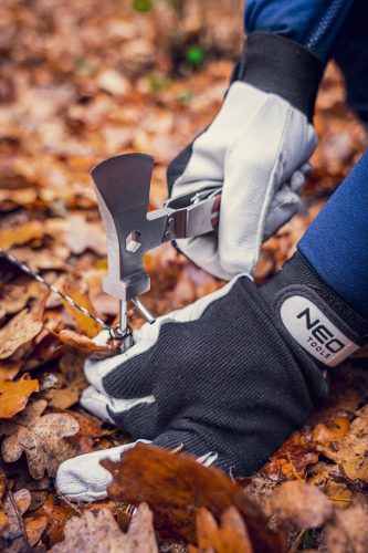 Neo Tools Munkakesztyű sertés színbőr, tépőzáras, 2121x, 8"