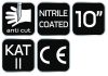 Neo Tools Munkakesztyű vágásbiztos kesztyű nitril bevonattal, 4x43D, 10"