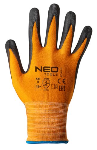 Neo Tools Munkakesztyű nylon, csúszásgátló pöttyökkel, 4131x, 11"