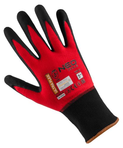 Neo Tools Munkakesztyű ultraflex, nylon-spandex, polimetilnitril (hab) bevonattal, 4131x, 9"