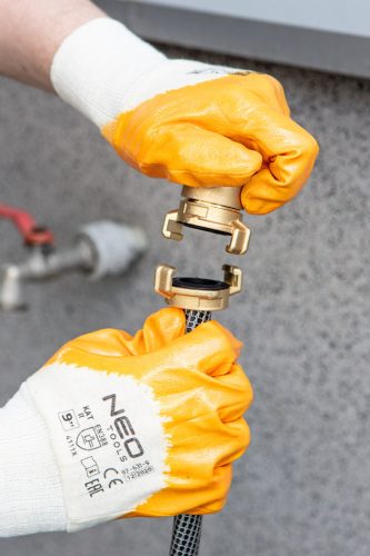 Neo Tools Munkakesztyű nitril bevonatú poliészter, 4111x, 8"