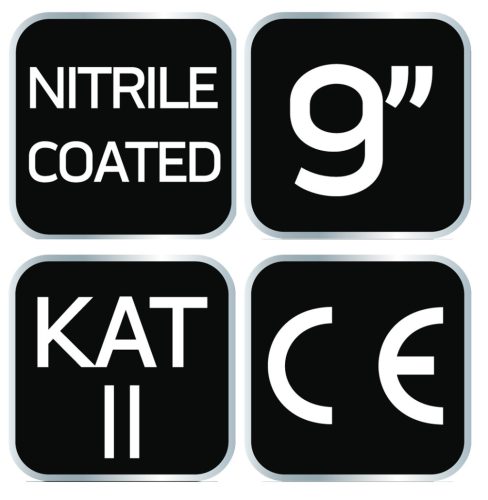 Neo Tools Munkakesztyű nitril bevonatú poliészter, 4111x, 9"