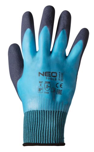 Neo Tools Munkakesztyű latex bevonatú poliészter (2 rétegű), 3141x, 10"