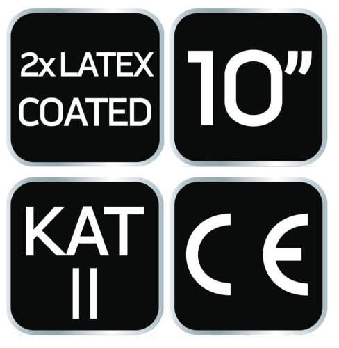 Neo Tools Munkakesztyű latex bevonatú poliészter (2 rétegű), 3141x, 10"