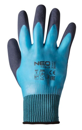 Neo Tools Munkakesztyű latex bevonatú poliészter (2 rétegű), 3141x, 11"