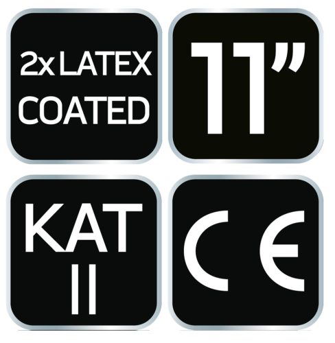 Neo Tools Munkakesztyű latex bevonatú poliészter (2 rétegű), 3141x, 11"