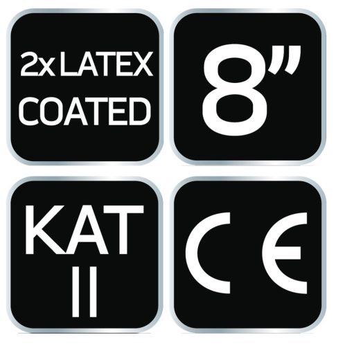 Neo Tools Munkakesztyű latex bevonatú poliészter (2 rétegű), 3141x, 8"