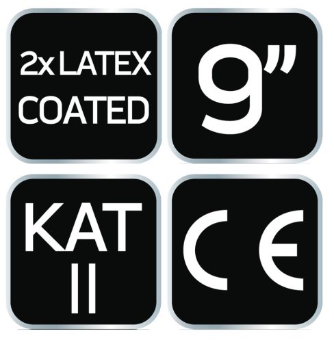 Neo Tools Munkakesztyű latex bevonatú poliészter (2 rétegű), 3141x, 9"