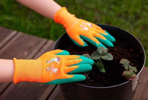 Neo Tools Munkakesztyű gyerek, latex bevonatú poliészter, 4", 7-9 éves korig