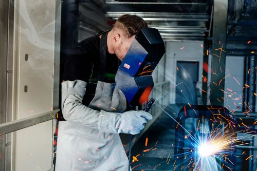 Neo Tools Hegesztő karvédő, bőr, 47cm, 2A1