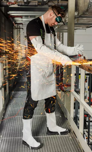 Neo Tools Hegesztő lábszárvédő, bőr, 2A1, tépőzáras