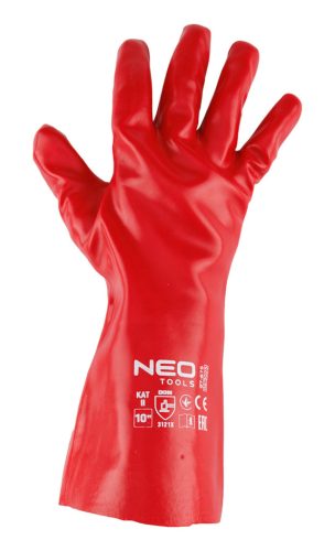 Neo Tools Munkakesztyű PVC bevonattal, hosszú szárral, 3121X, 10"