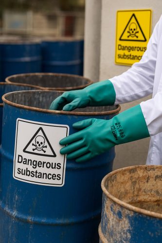 Neo Tools Munkakesztyű, vegyszerálló nitril, hosszú szárral, 9"