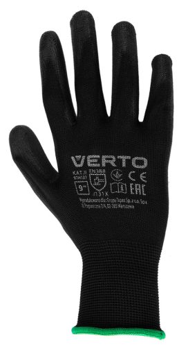 Verto Munkakesztyű kertész kesztyű pu bevonat, légáteresztő felsőrész, 3131x, 10"