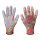 Verto Kertész kesztyű, pu bevonat, rózsamintás, 4131X, 8"
