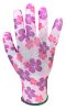 Verto Kertész kesztyű, poliészter, virágmintás, 7", kat I.