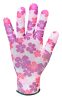 Verto Kertész kesztyű, poliészter, virágmintás, 8", kat I.