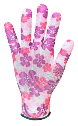 Verto Kertész kesztyű, poliészter, virágmintás, 8", kat I.