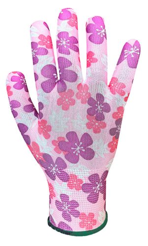 Verto Kertész kesztyű, poliészter, virágmintás, 9", kat II.