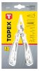 Topex Multifunkciós szerszám, 9 funkció, silver, súly 222 g, nyitva/összecsukva: 165mm/105mm