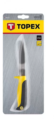Topex kés 120mm műanyag nyéllel bőrtokkal