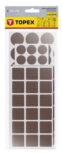 Topex Bútorláb szivacs készlet, öntapadós  EVA hab, 120db-os