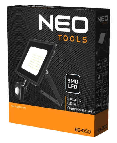 Neo Tools Reflektor, mozgásérzékelős, 230V/50W 4000lum SMD led