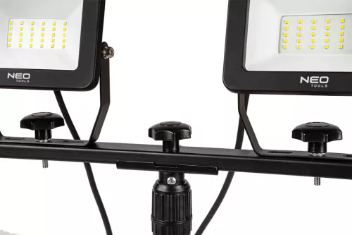 Neo Tools Reflektor, állványos 230V/2X30W, 5400lum, SMD led, max.1.8m