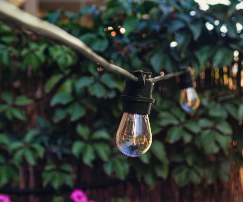 Neo Tools Kerti fényfüzér, 20m, 22db E27 led ízzóval, 230V