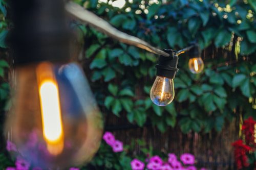 Neo Tools Kerti fényfüzér, 20m, 22db E27 led ízzóval, 230V