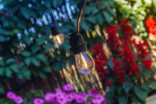 Neo Tools Kerti fényfüzér, 20m, 22db E27 led ízzóval, 230V