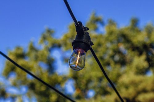 Neo Tools Kerti fényfüzér, 20m, 22db E27 led ízzóval, 230V