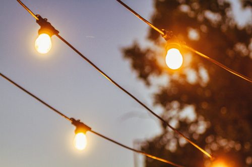 Neo Tools Kerti fényfüzér, 20m, 22db E27 led ízzóval, 230V