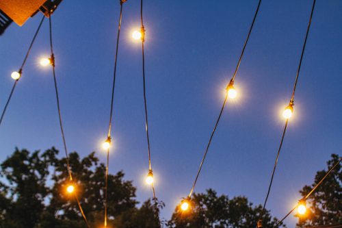 Neo Tools Kerti fényfüzér, 20m, 22db E27 led ízzóval, 230V