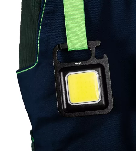 Neo Tools Kulcstartó lámpa, COB led, akkumulátor, palacknyitóval és mágnessel