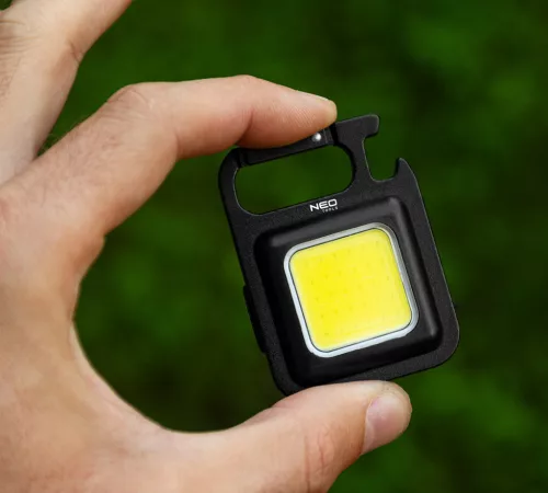 Neo Tools Kulcstartó lámpa, COB led, akkumulátor, palacknyitóval és mágnessel