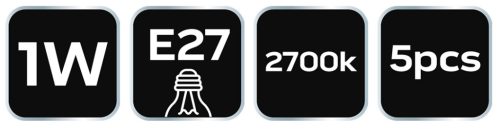 Neo Tools Tartalék ízzó 99-106 fényfüzérhez, E27, 230V,1W