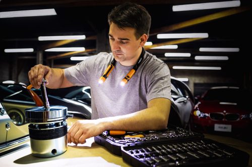 Neo Tools Nyaklámpa, munkalámpa, 2-2W, 3.7 V akkumulátor, 300lm, levehető lámpák