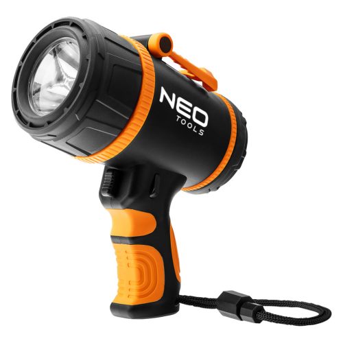 Neo Tools Keresőlámpa, 1000lm fényerő, 3,7V/2200mAh akku, vízálló, powerbank funkció, töltéskijelző, 350m hatótávolság