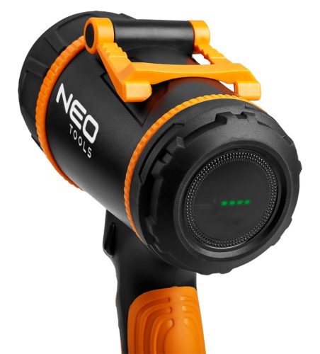Neo Tools Keresőlámpa, 1000lm fényerő, 3,7V/2200mAh akku, vízálló, powerbank funkció, töltéskijelző, 350m hatótávolság