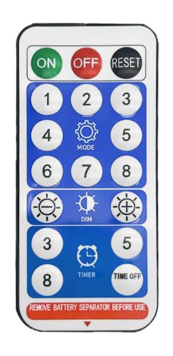 Neo Tools Kerti fényfűzér, napelemes, 6,5m, 10db led, távirányító